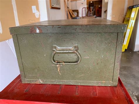 vintage metal storage boxes